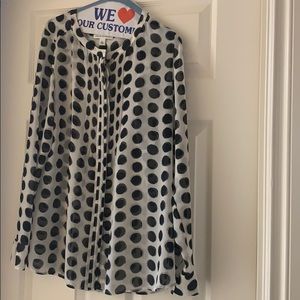 Banana Republic sheer dot blouse